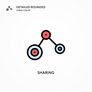 Vektör simgesi paylaşılıyor. Modern vektör illüstrasyon kavramları. Düzenlemesi ve kişiselleştirmesi kolay.