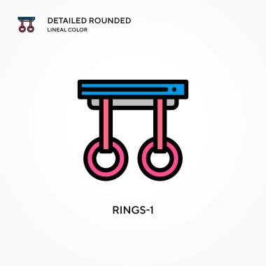 Halka-1 vektör simgesi. Modern vektör illüstrasyon kavramları. Düzenlemesi ve kişiselleştirmesi kolay.