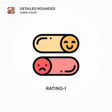 Beğeni-1 vektör simgesi. Modern vektör illüstrasyon kavramları. Düzenlemesi ve kişiselleştirmesi kolay.