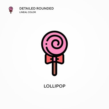Lolipop vektör simgesi. Modern vektör illüstrasyon kavramları. Düzenlemesi ve kişiselleştirmesi kolay.