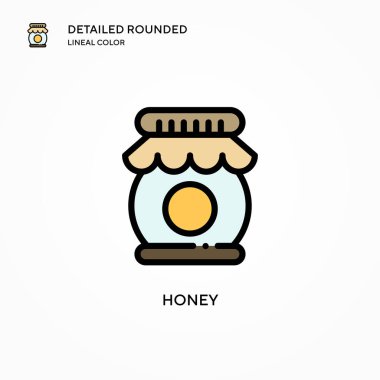 Bal vektörü simgesi. Modern vektör illüstrasyon kavramları. Düzenlemesi ve kişiselleştirmesi kolay.