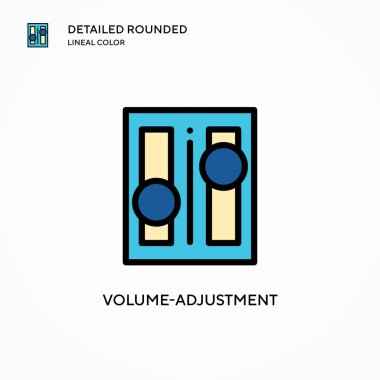Ses ayarlama vektör simgesi. Modern vektör illüstrasyon kavramları. Düzenlemesi ve kişiselleştirmesi kolay.