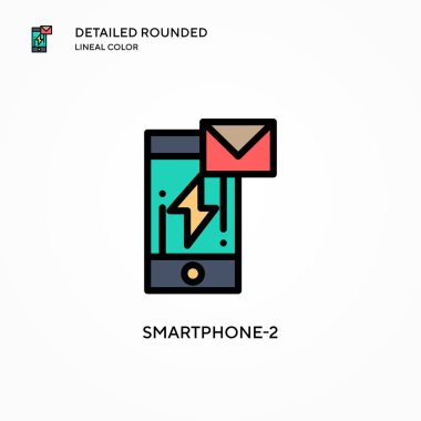 Akıllı Telefon-2 vektör simgesi. Modern vektör illüstrasyon kavramları. Düzenlemesi ve kişiselleştirmesi kolay.
