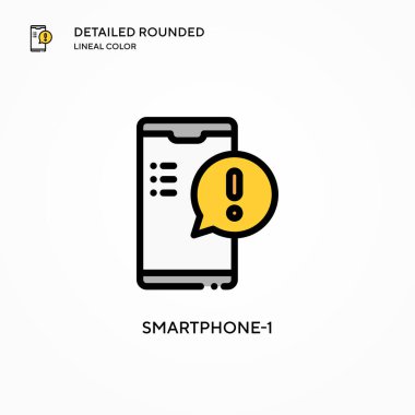 Akıllı Telefon-1 vektör simgesi. Modern vektör illüstrasyon kavramları. Düzenlemesi ve kişiselleştirmesi kolay.