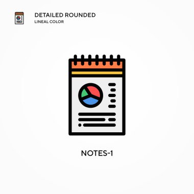 Not-1 vektör simgesi. Modern vektör illüstrasyon kavramları. Düzenlemesi ve kişiselleştirmesi kolay.