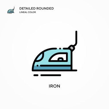 Demir vektör simgesi. Modern vektör illüstrasyon kavramları. Düzenlemesi ve kişiselleştirmesi kolay.