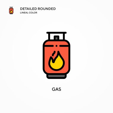 Gaz vektör simgesi. Modern vektör illüstrasyon kavramları. Düzenlemesi ve kişiselleştirmesi kolay.