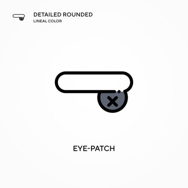 Göz yaması vektör simgesi. Modern vektör illüstrasyon kavramları. Düzenlemesi ve kişiselleştirmesi kolay.