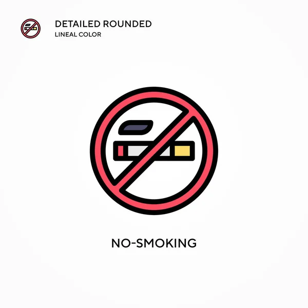 Ícone Vetorial Para Não Fumadores Conceitos Modernos Ilustração Vetorial Fácil — Vetor de Stock