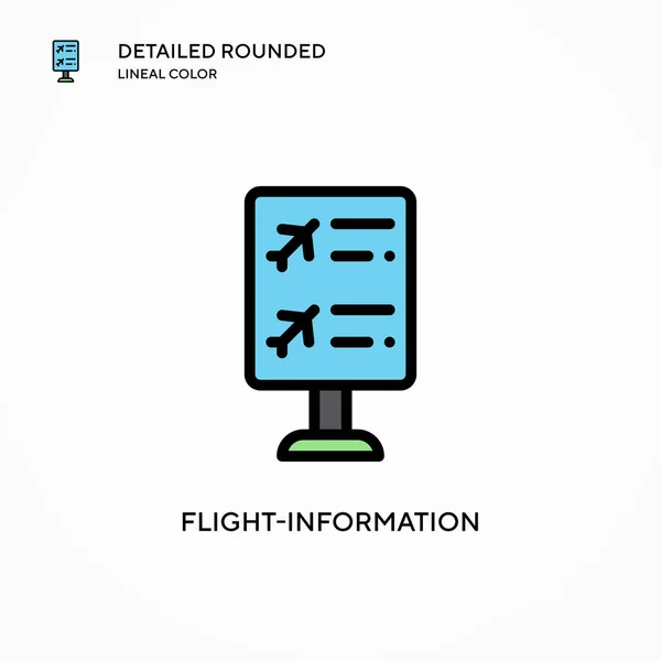 Ikonen För Flyginformationsvektorer Moderna Vektorillustrationer Lätt Att Redigera Och Anpassa — Stock vektor