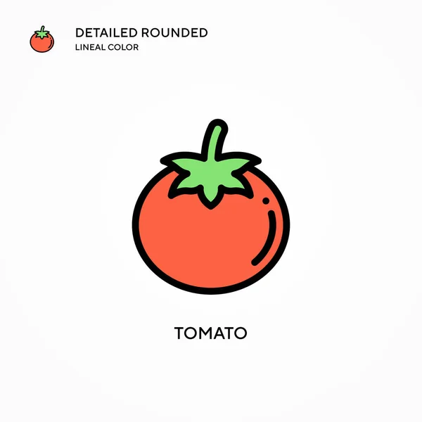 Ícone Vetorial Tomate Conceitos Modernos Ilustração Vetorial Fácil Editar Personalizar —  Vetores de Stock