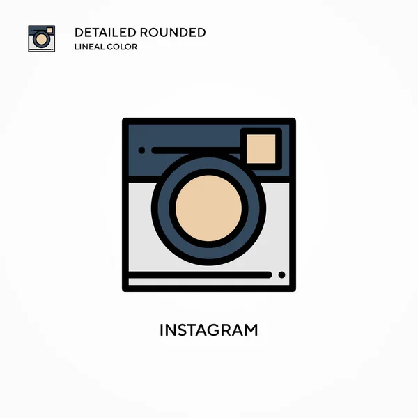 Ikona Wektora Instagrama Nowoczesne Koncepcje Ilustracji Wektorowej Łatwy Edycji Dostosowania — Wektor stockowy