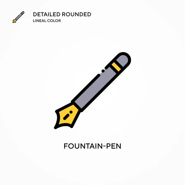 Fountain Pen Vector Icon Modern Vector Illustration Concepts Easy Edit — Stock Vector