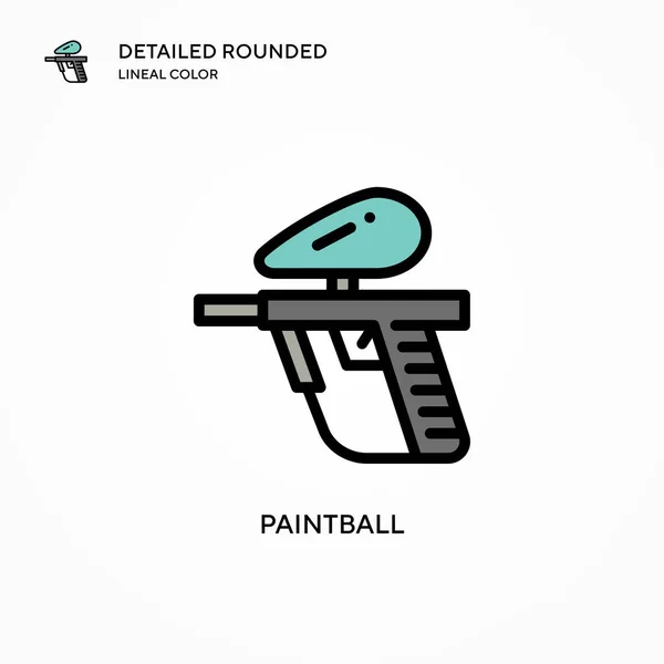 Ícone Vetorial Paintball Conceitos Modernos Ilustração Vetorial Fácil Editar Personalizar —  Vetores de Stock