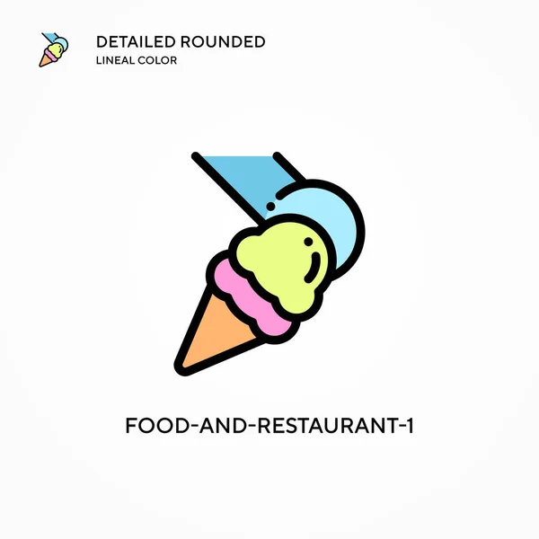 食物和餐馆 1病媒图标 现代矢量图解概念 容易编辑和定制 — 图库矢量图片