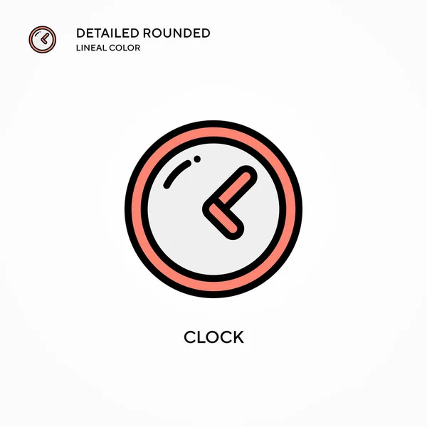 Reloj Icono Vectorial Conceptos Modernos Ilustración Vectorial Fácil Editar Personalizar — Vector de stock