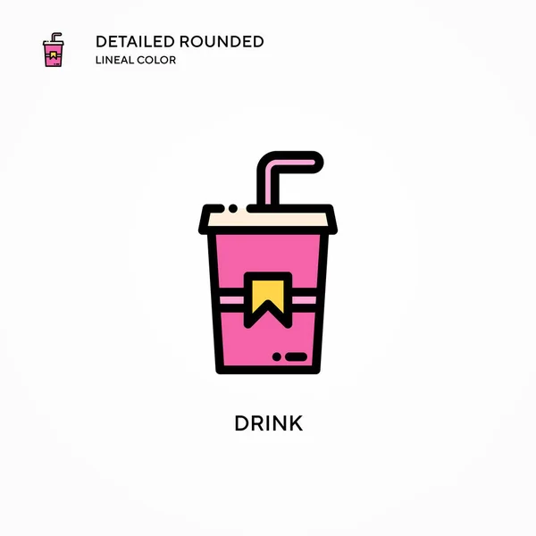 Beber Icono Vectorial Conceptos Modernos Ilustración Vectorial Fácil Editar Personalizar — Vector de stock