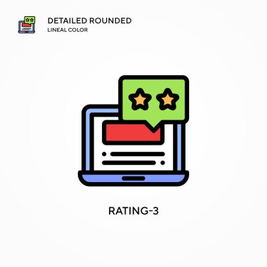 Beğeni-3 vektör simgesi. Modern vektör illüstrasyon kavramları. Düzenlemesi ve kişiselleştirmesi kolay.