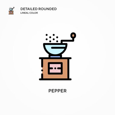 Biber vektör simgesi. Modern vektör illüstrasyon kavramları. Düzenlemesi ve kişiselleştirmesi kolay.