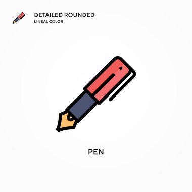 Kalem vektör simgesi. Modern vektör illüstrasyon kavramları. Düzenlemesi ve kişiselleştirmesi kolay.