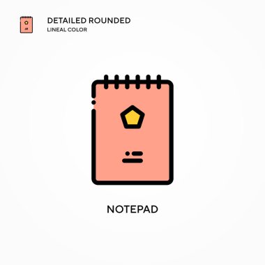 Not vektör simgesi. Modern vektör illüstrasyon kavramları. Düzenlemesi ve kişiselleştirmesi kolay.