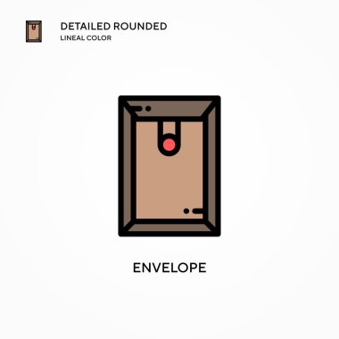 Zarf vektör simgesi. Modern vektör illüstrasyon kavramları. Düzenlemesi ve kişiselleştirmesi kolay.