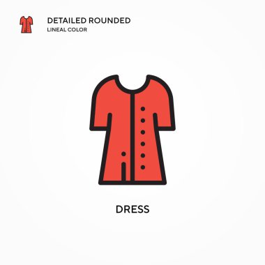 Vektör simgesini giyin. Modern vektör illüstrasyon kavramları. Düzenlemesi ve kişiselleştirmesi kolay.