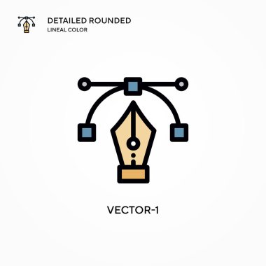 Vektör-1 vektör simgesi. Modern vektör illüstrasyon kavramları. Düzenlemesi ve kişiselleştirmesi kolay.