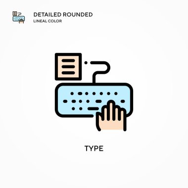 Tip vektör simgesi. Modern vektör illüstrasyon kavramları. Düzenlemesi ve kişiselleştirmesi kolay.