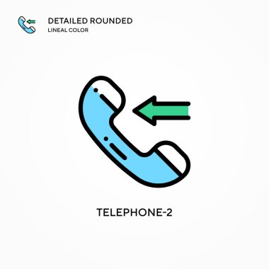 Telefon-2 vektör simgesi. Modern vektör illüstrasyon kavramları. Düzenlemesi ve kişiselleştirmesi kolay.