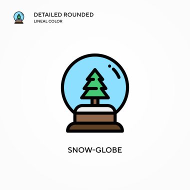 Kar küresi vektör simgesi. Modern vektör illüstrasyon kavramları. Düzenlemesi ve kişiselleştirmesi kolay.