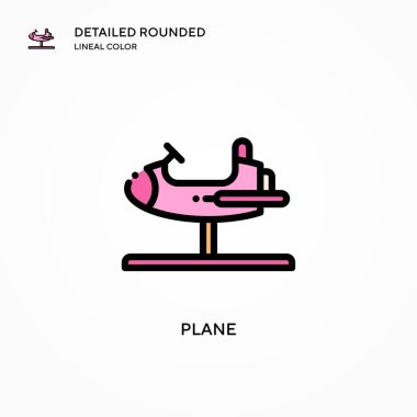 Düzlem vektör simgesi. Modern vektör illüstrasyon kavramları. Düzenlemesi ve kişiselleştirmesi kolay.