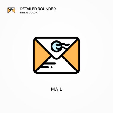 Posta vektör simgesi. Modern vektör illüstrasyon kavramları. Düzenlemesi ve kişiselleştirmesi kolay.
