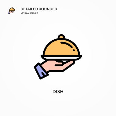 Tabak vektör simgesi. Modern vektör illüstrasyon kavramları. Düzenlemesi ve kişiselleştirmesi kolay.