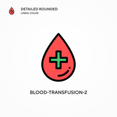 Kan nakli 2 vektör ikonu. Modern vektör illüstrasyon kavramları. Düzenlemesi ve kişiselleştirmesi kolay.