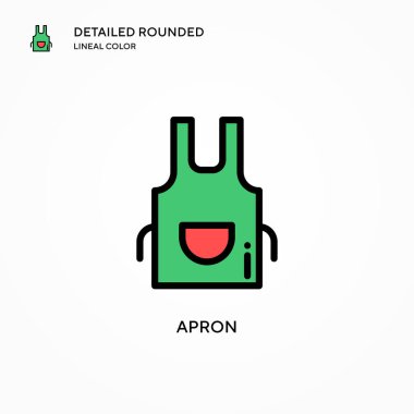 Önlük vektör simgesi. Modern vektör illüstrasyon kavramları. Düzenlemesi ve kişiselleştirmesi kolay.