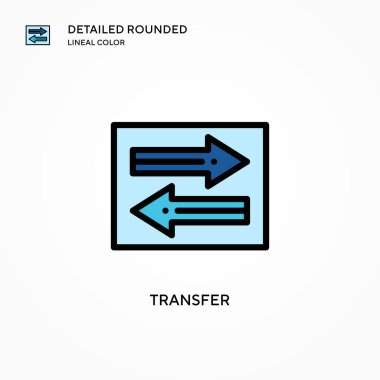 Vektör simgesini transfer et. Modern vektör illüstrasyon kavramları. Düzenlemesi ve kişiselleştirmesi kolay.