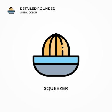 Sıkıştırıcı vektör simgesi. Modern vektör illüstrasyon kavramları. Düzenlemesi ve kişiselleştirmesi kolay.