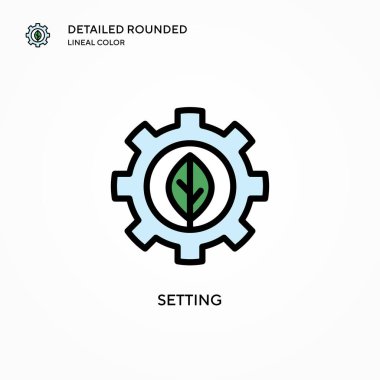 Vektör simgesi ayarlanıyor. Modern vektör illüstrasyon kavramları. Düzenlemesi ve kişiselleştirmesi kolay.