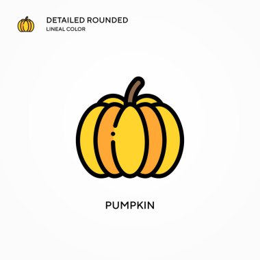 Balkabağı vektör simgesi. Modern vektör illüstrasyon kavramları. Düzenlemesi ve kişiselleştirmesi kolay.