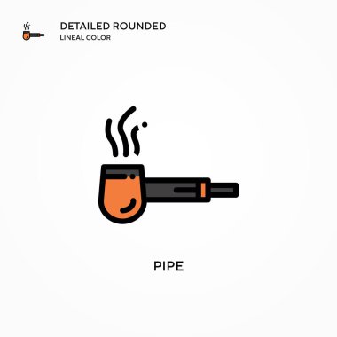 Boru vektör simgesi. Modern vektör illüstrasyon kavramları. Düzenlemesi ve kişiselleştirmesi kolay.