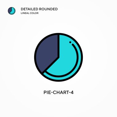 Pie-chart-4 vektör simgesi. Modern vektör illüstrasyon kavramları. Düzenlemesi ve kişiselleştirmesi kolay.
