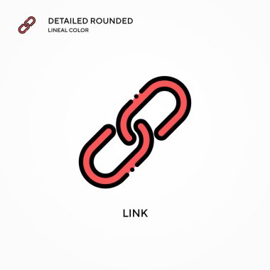 Bağlantı vektör simgesi. Modern vektör illüstrasyon kavramları. Düzenlemesi ve kişiselleştirmesi kolay.