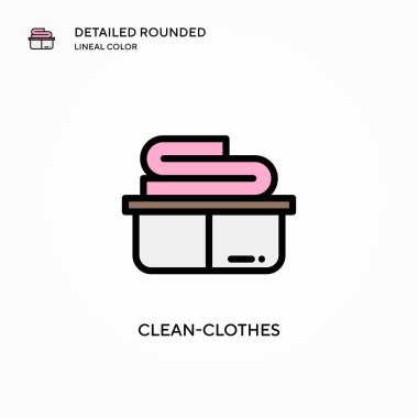 Temiz giysi vektör simgesi. Modern vektör illüstrasyon kavramları. Düzenlemesi ve kişiselleştirmesi kolay.