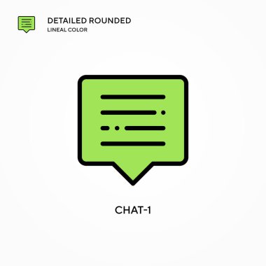 Sohbet-1 vektör simgesi. Modern vektör illüstrasyon kavramları. Düzenlemesi ve kişiselleştirmesi kolay.