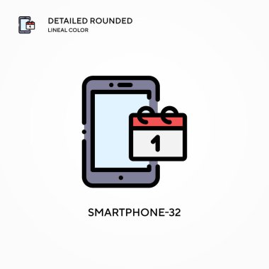 Akıllı telefon-32 vektör simgesi. Modern vektör illüstrasyon kavramları. Düzenlemesi ve kişiselleştirmesi kolay.