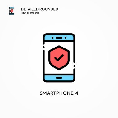 Akıllı Telefon-4 vektör simgesi. Modern vektör illüstrasyon kavramları. Düzenlemesi ve kişiselleştirmesi kolay.