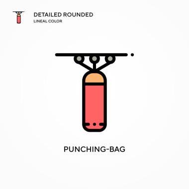 Kum torbası vektör simgesi. Modern vektör illüstrasyon kavramları. Düzenlemesi ve kişiselleştirmesi kolay.