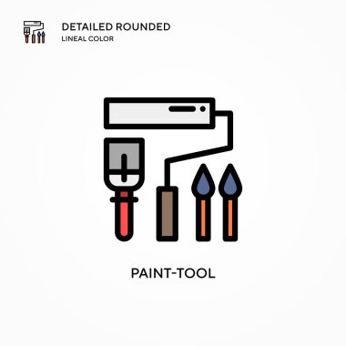 Boya aracı vektör simgesi. Modern vektör illüstrasyon kavramları. Düzenlemesi ve kişiselleştirmesi kolay.