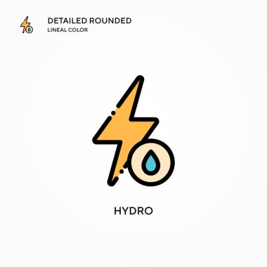 Hidrovektör simgesi. Modern vektör illüstrasyon kavramları. Düzenlemesi ve kişiselleştirmesi kolay.